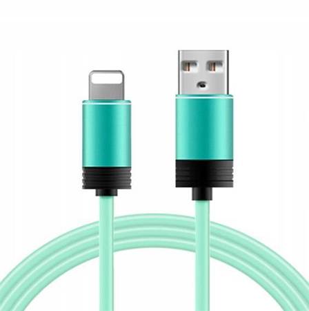 Kabel usb 1m do apple iphone lightning ładowania - zielony