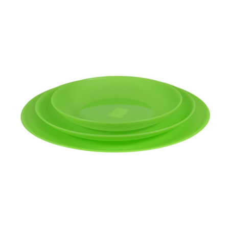 Komplet 6 talerzy okrągłych 21,5 cm Weekend zielony bez BPA