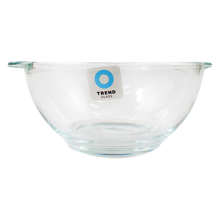 Miska szklana do zupy 500 ml bulionówka z uszkami Przezroczysta Trend Glass