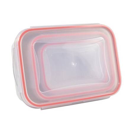Pojemniki do żywności Fresh Box bez BPA komplet 3 sztuki łączna pojemność 2,6 l