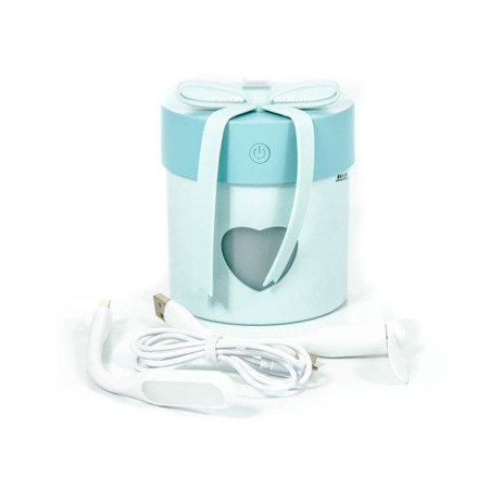 Ultradźwiękowy nawilżacz powietrza z lampką aromaterapia kolor niebieski